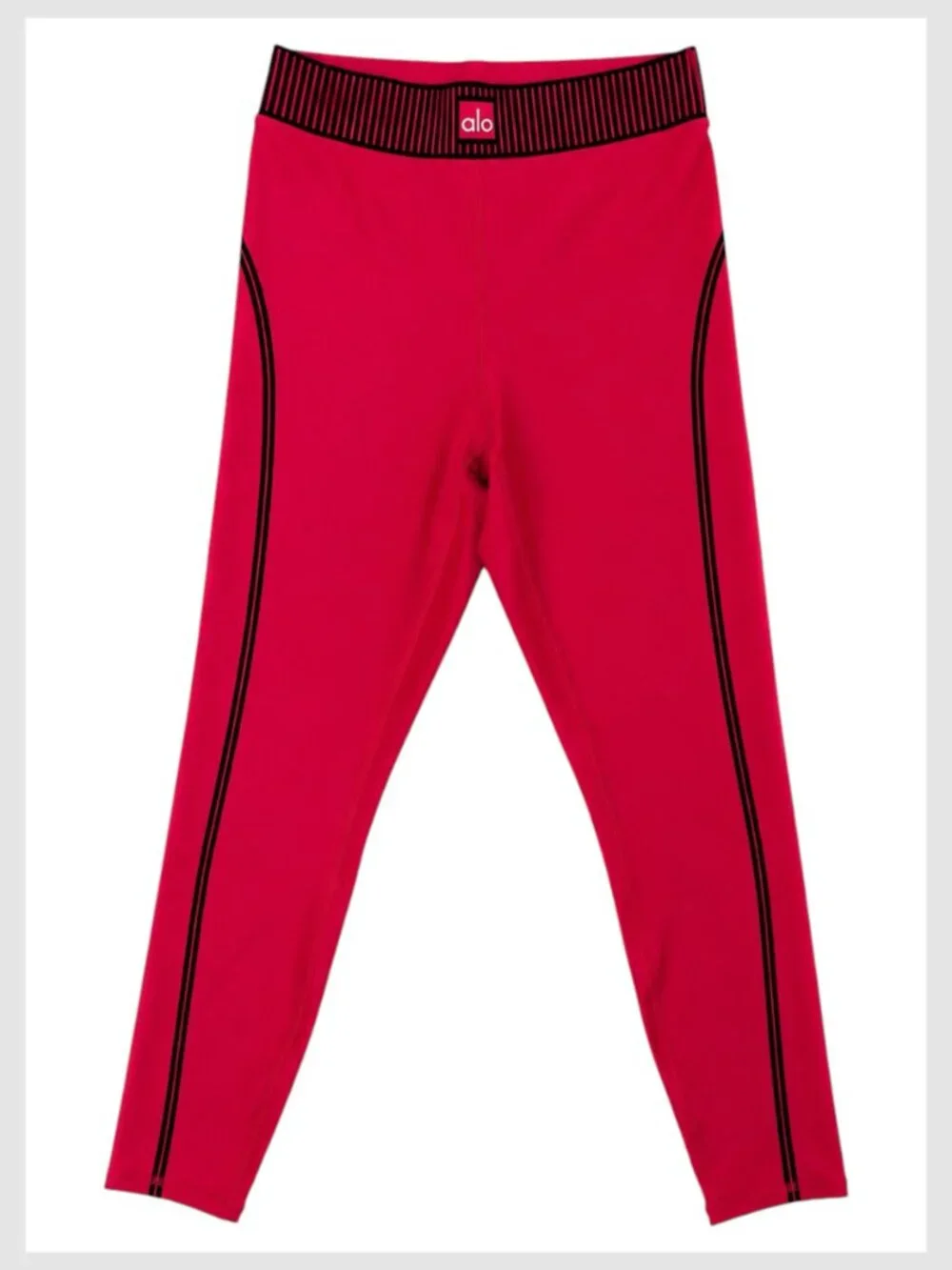 Alo Airlift 7/8 Line Up Leggings Red Black High Waist S